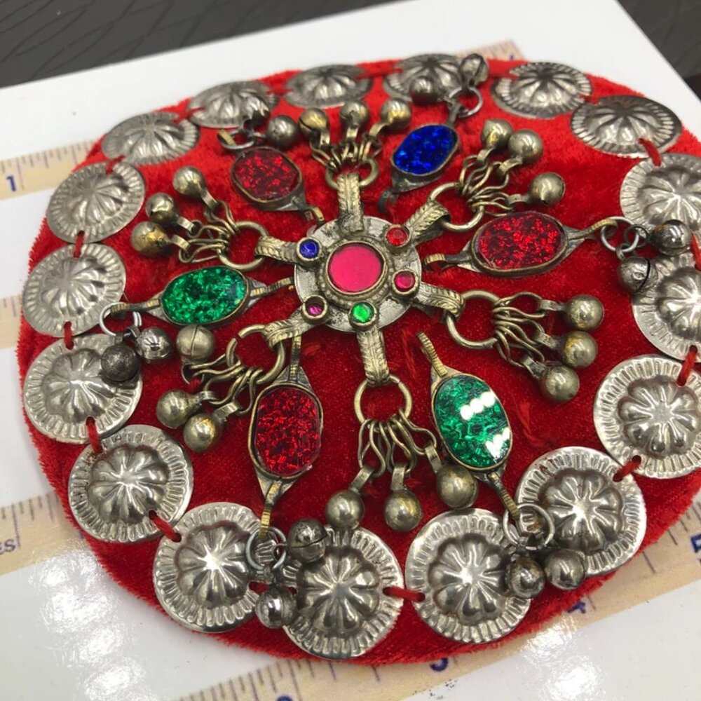 Red Ertugrul Inspired Hair Clip: Handmade Tribal Hair Pin - Picture 11 of 14